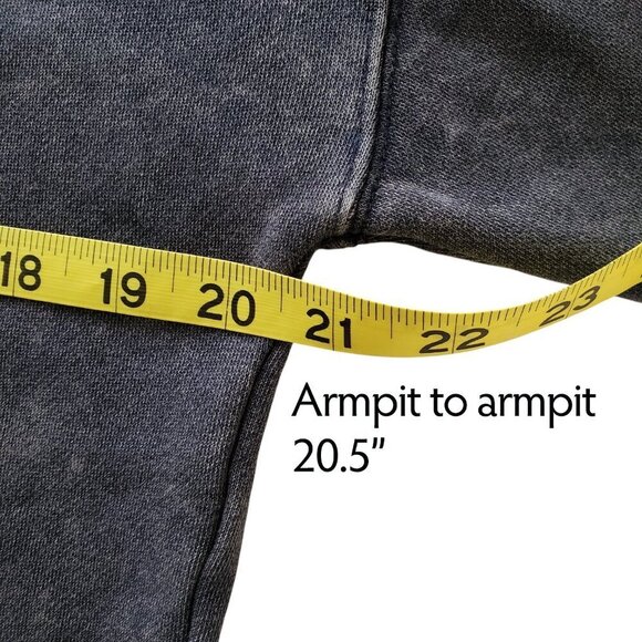 NWT GAP Teen Boys Pullover Hoodie in Dark Gray Mineral Wash Super Soft size L 10 - Picture 9 of 15